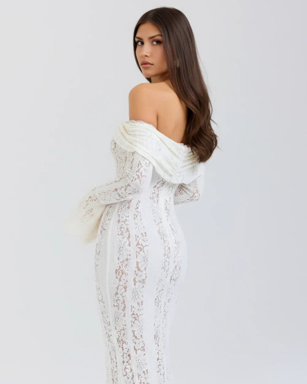 Josefina • Vestido Maxi de Encaje Off Shoulder