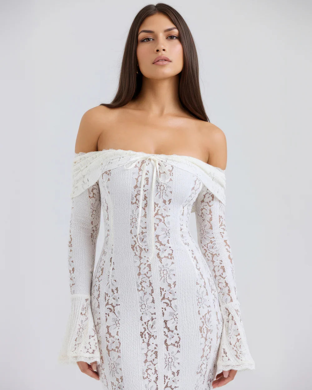 Josefina • Vestido Maxi de Encaje Off Shoulder