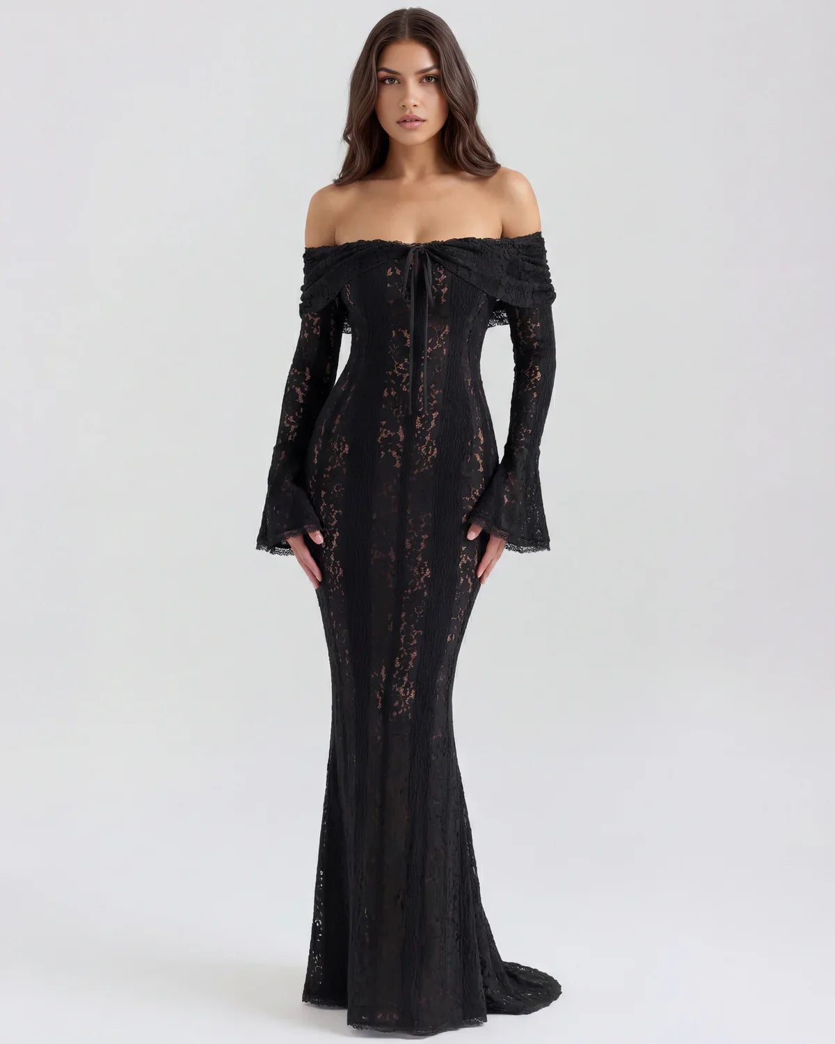 Josefina • Vestido Maxi de Encaje Off Shoulder