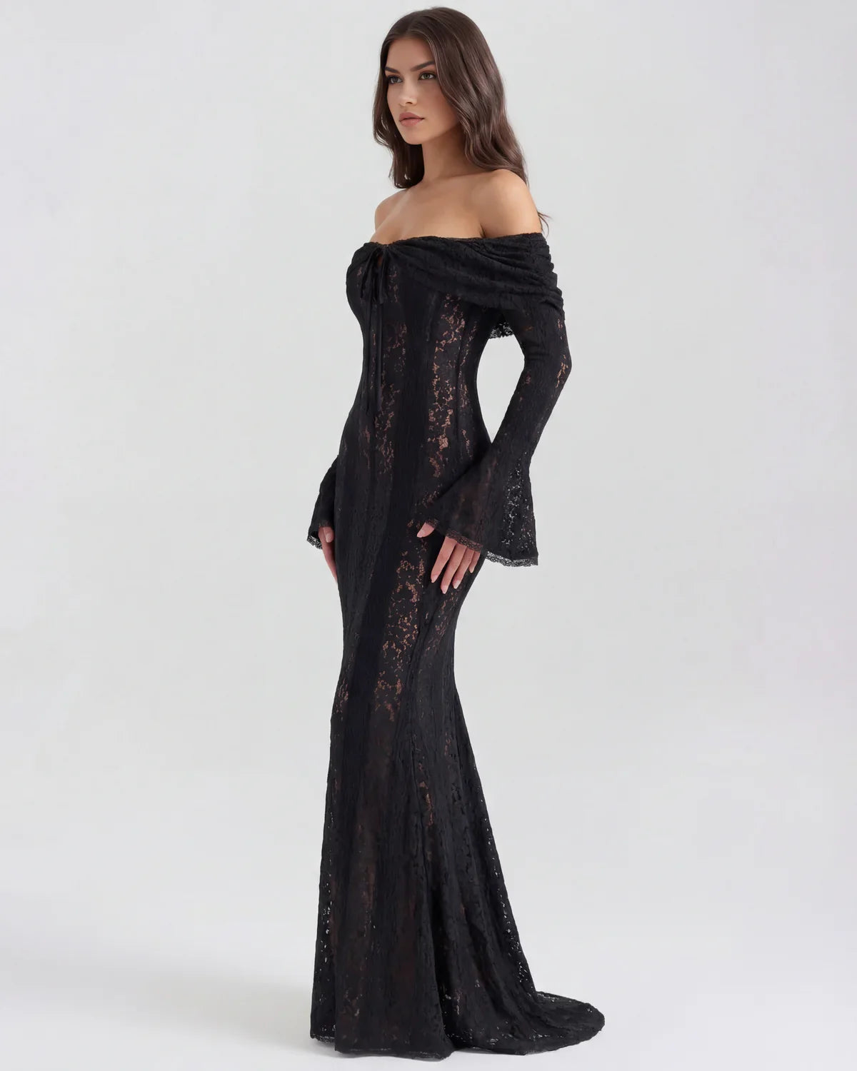 Josefina • Vestido Maxi de Encaje Off Shoulder