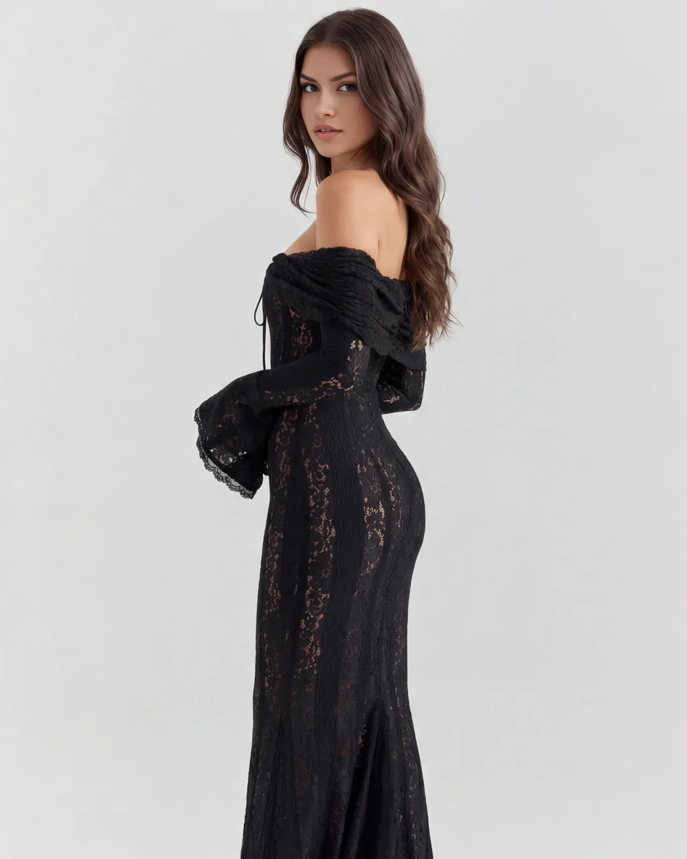 Josefina • Vestido Maxi de Encaje Off Shoulder