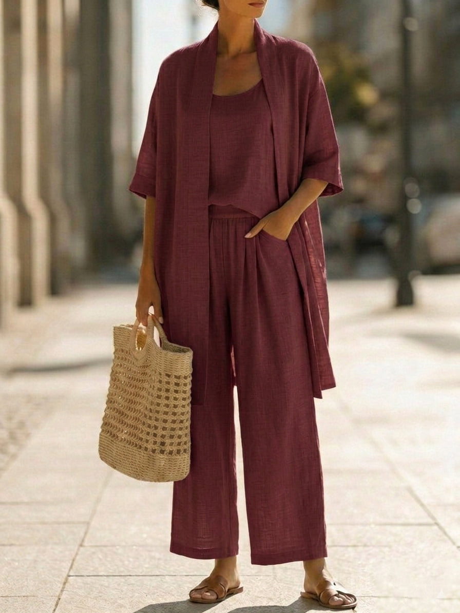 Isa | Conjunto Tres Piezas Elegancia Sin Esfuerzo