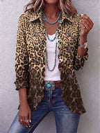Ombretta | Chaqueta de Leopardo Multicolor con Volantes