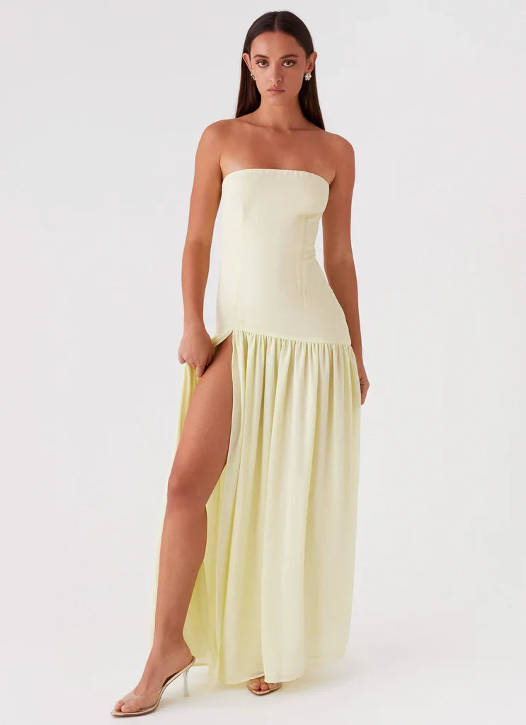 Penélope • Vestido Maxi Sin Tirantes