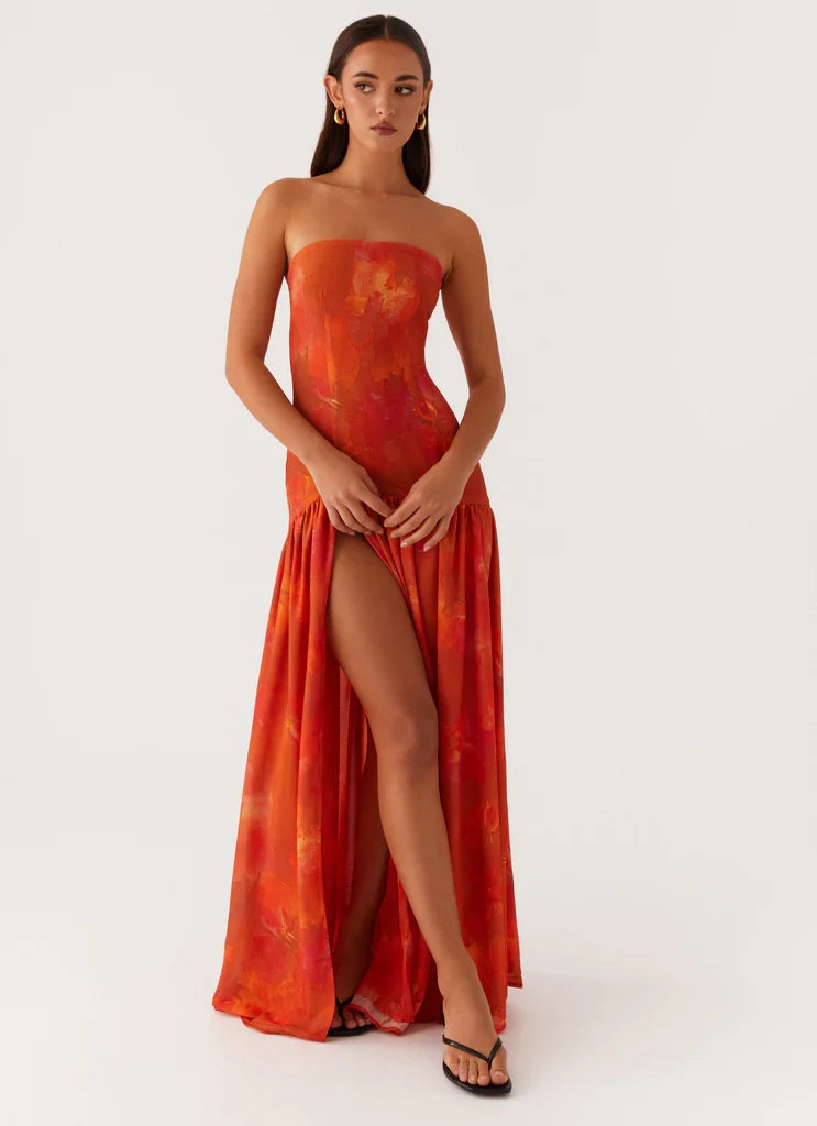 Penélope • Vestido Maxi Sin Tirantes