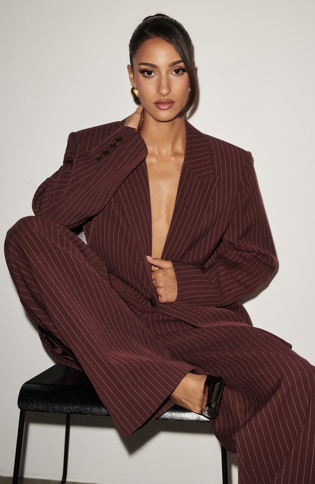 Blazer Reece - Burdeos a Rayas