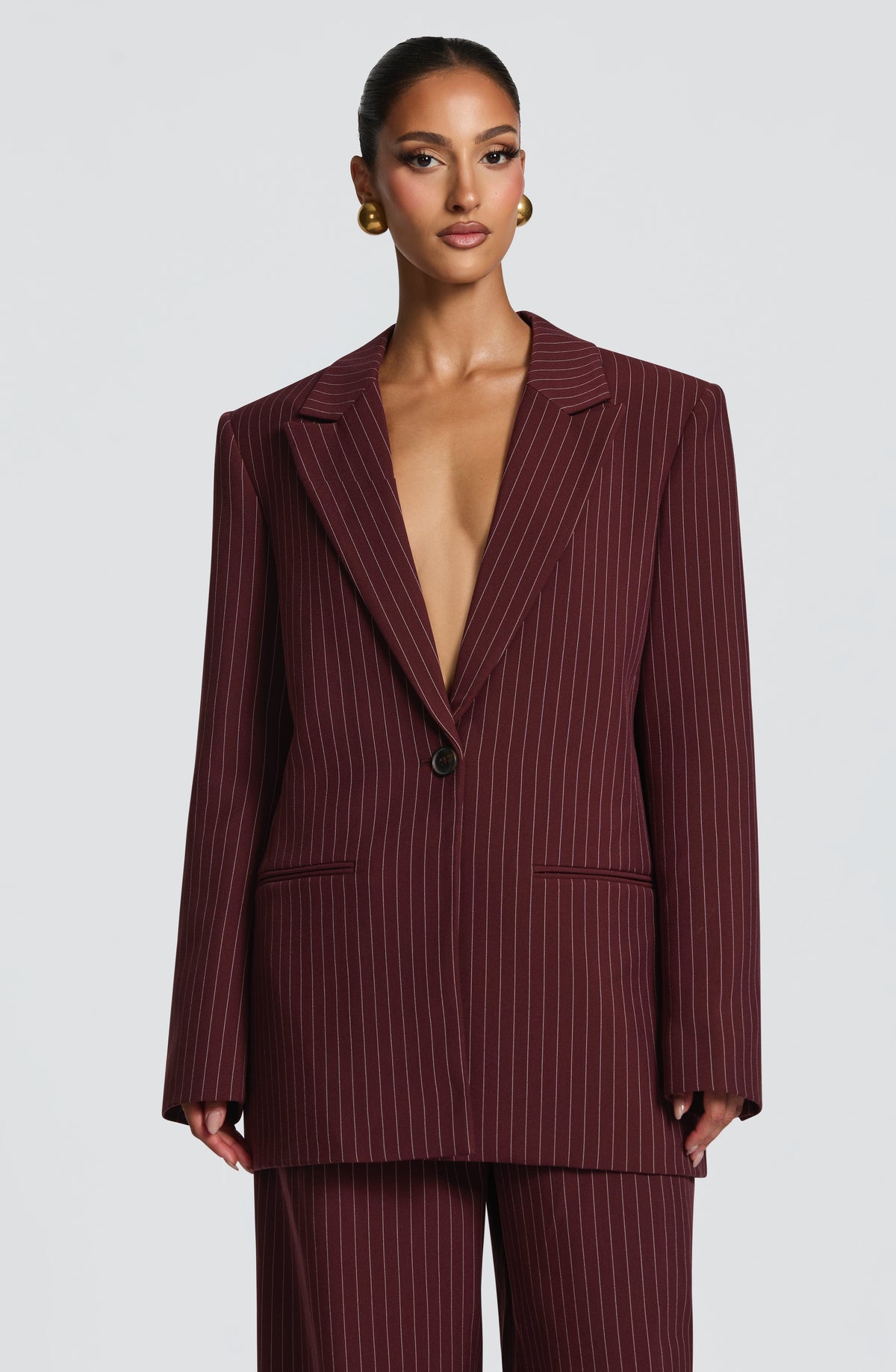 Blazer Reece - Burdeos a Rayas