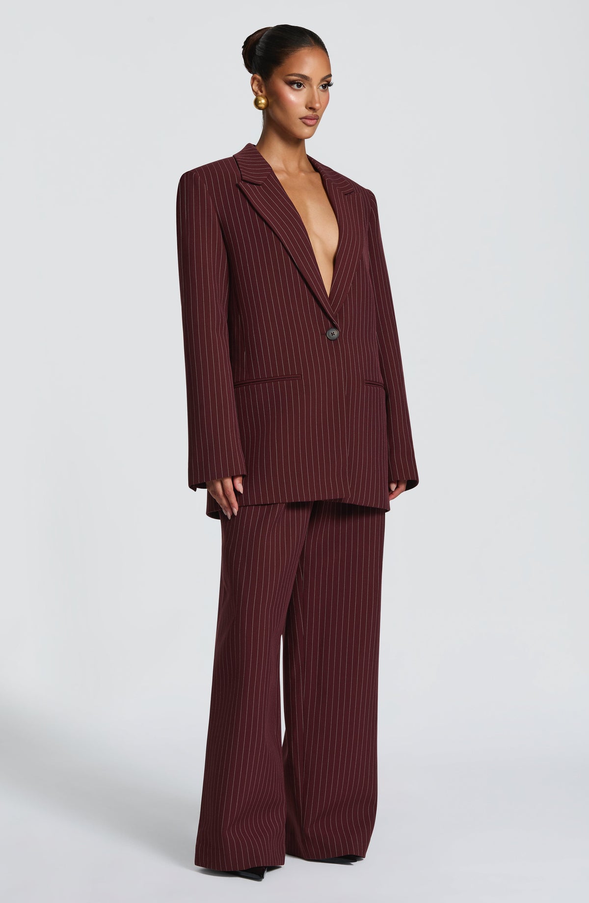 Blazer Reece - Burdeos a Rayas