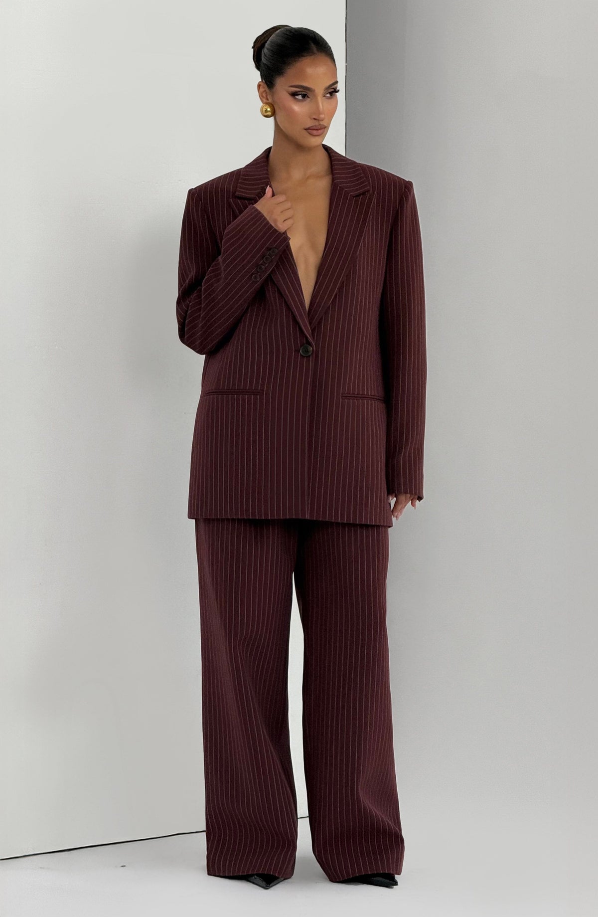 Blazer Reece - Burdeos a Rayas