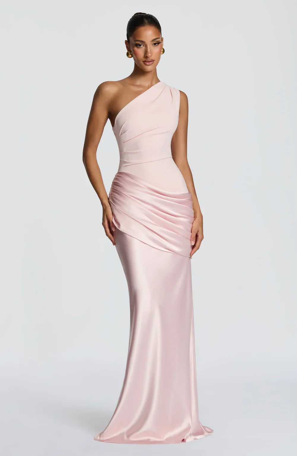 Serafina • Vestido Maxi de Un Solo Hombro Esculpido
