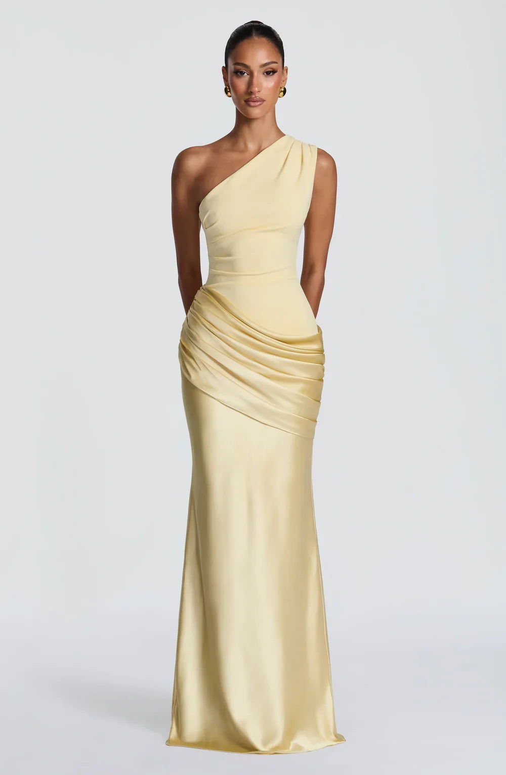 Serafina • Vestido Maxi de Un Solo Hombro Esculpido