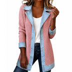 Liora · Chaqueta de Punto con Detalles Vaqueros