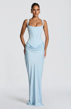 Valentina • Vestido Maxi Esculpido en Reloj de Arena
