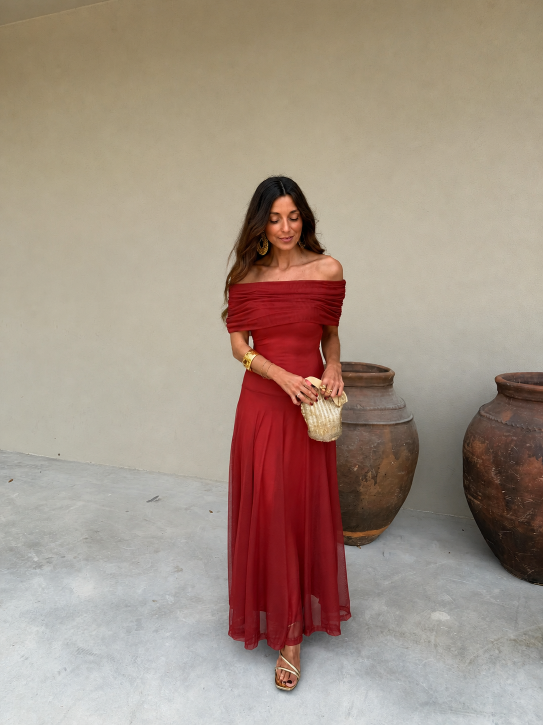 Vestido de Toledo en terracota