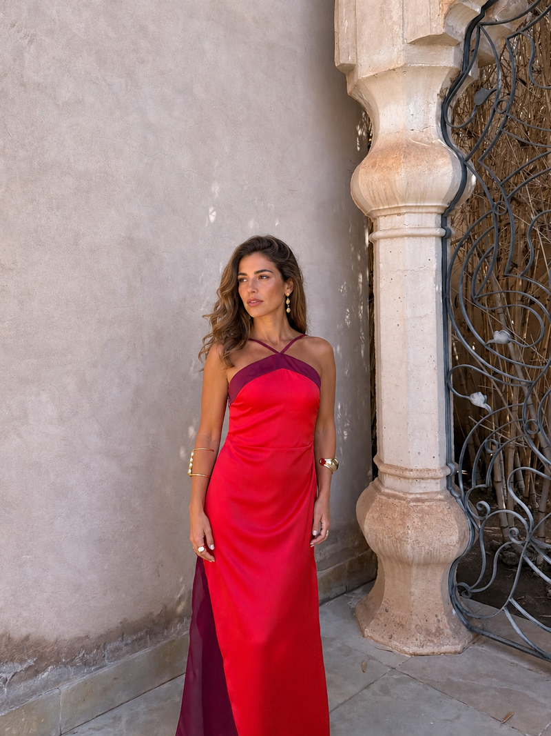 Vestido Oasis en rojo