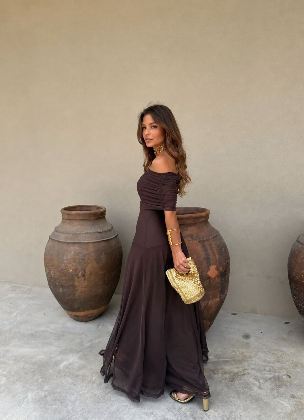 Vestido Toledo en color marrón