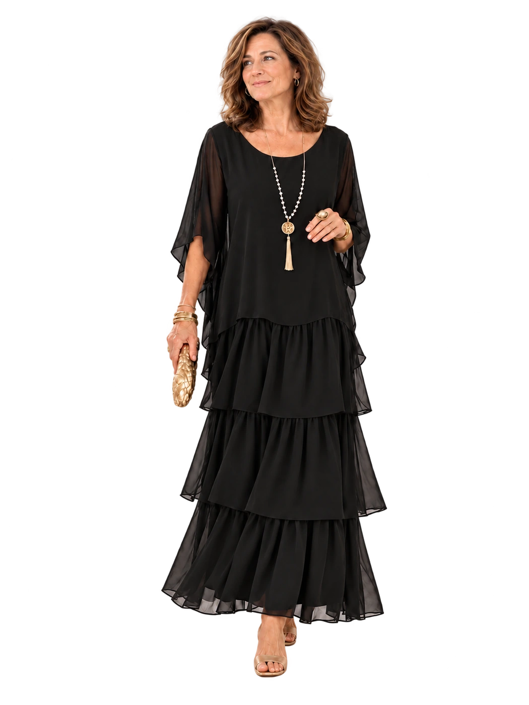 Lara™ · Vestido Maxi Fluido en la modelo de Leonor Marín
