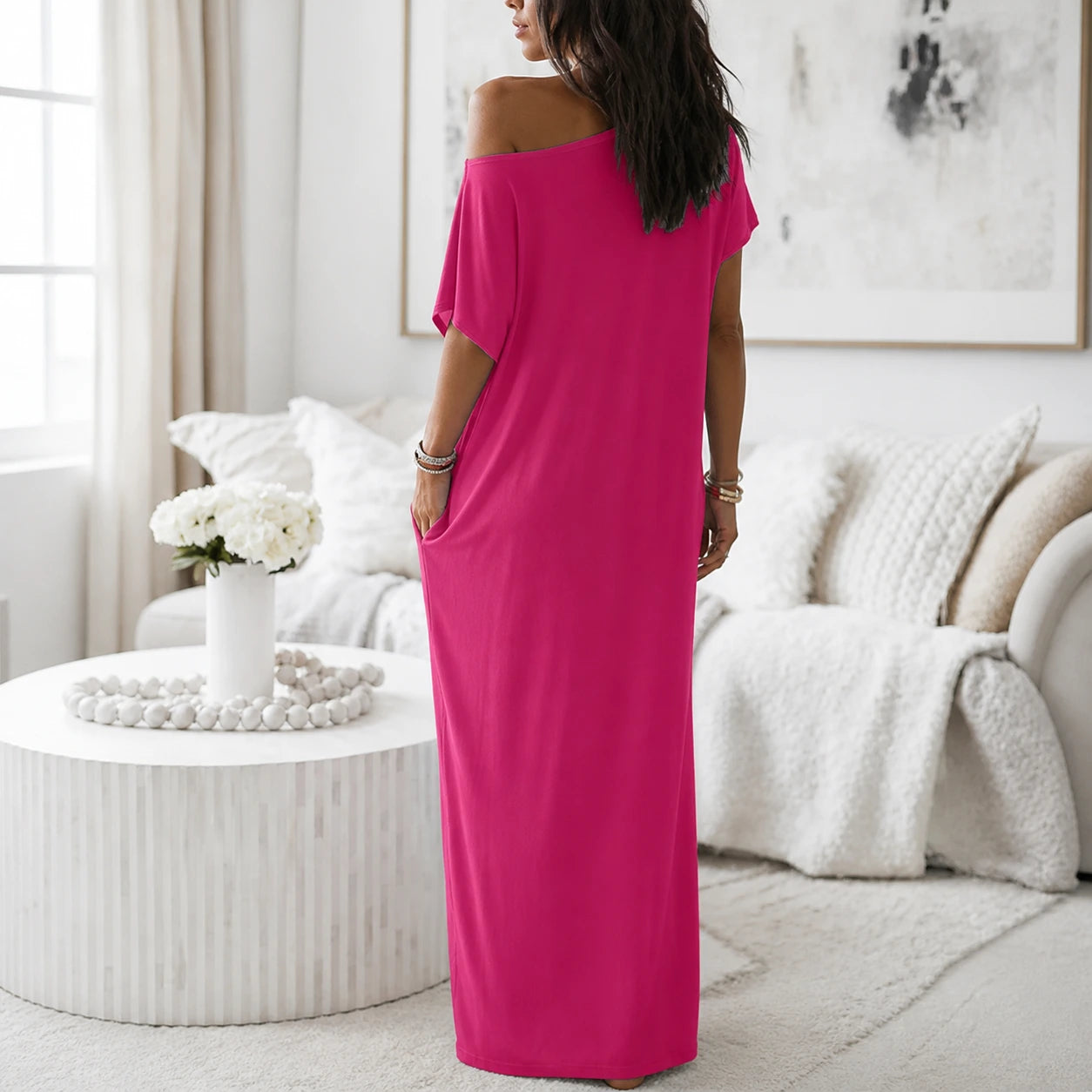 Vestido Altea Fucsia · vista posterior