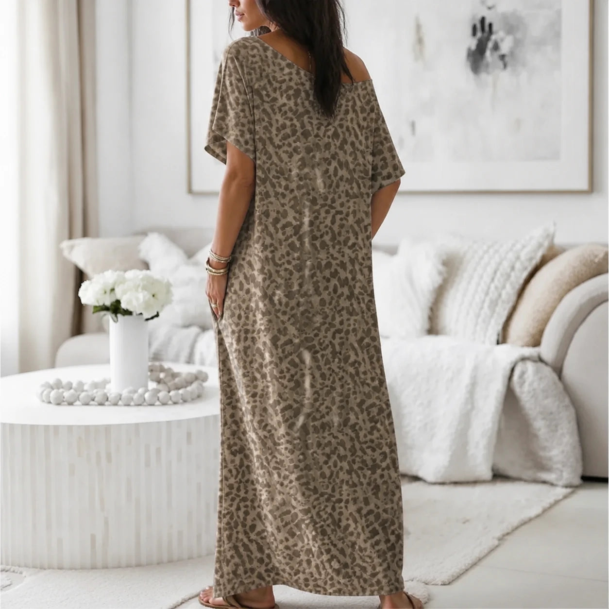 Vestido Altea Leopardo · vista posterior