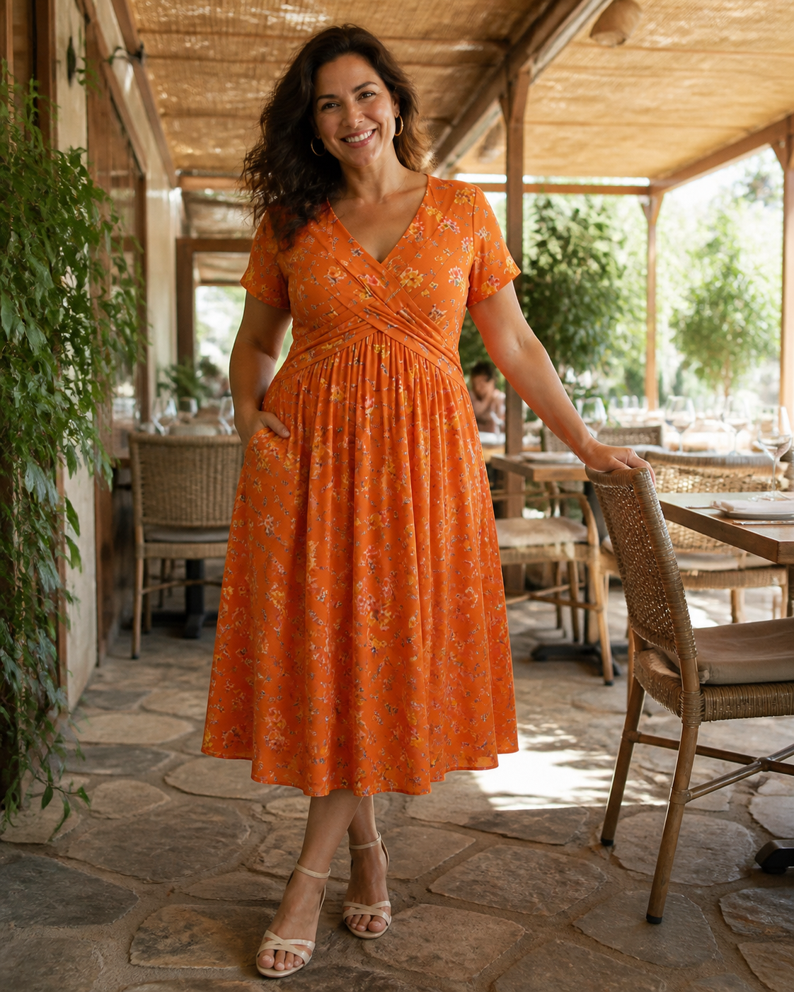 Vestido Azalea naranja